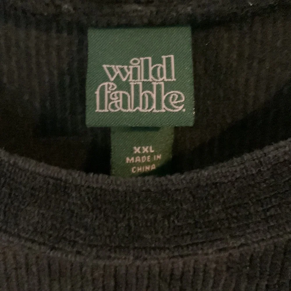 Wild Fable Velour Ribbed Crop Long Sleeve Top XXL - Picture 2 of 6